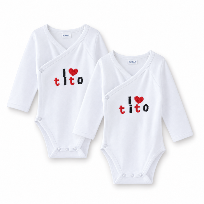 Pack 2 Bodies Cruzados Manga Larga – I Love Tito y Tita