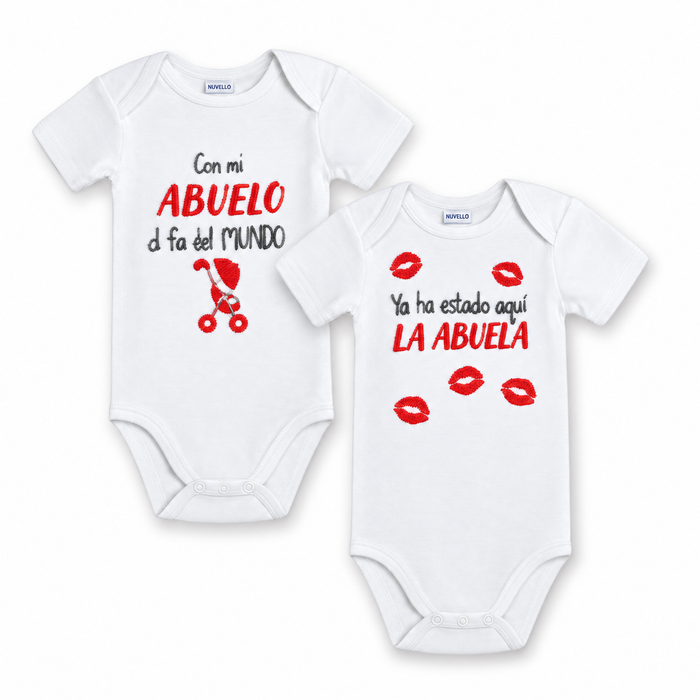 Pack 2 Bodies Manga Corta – Frases Abuelo y Abuela