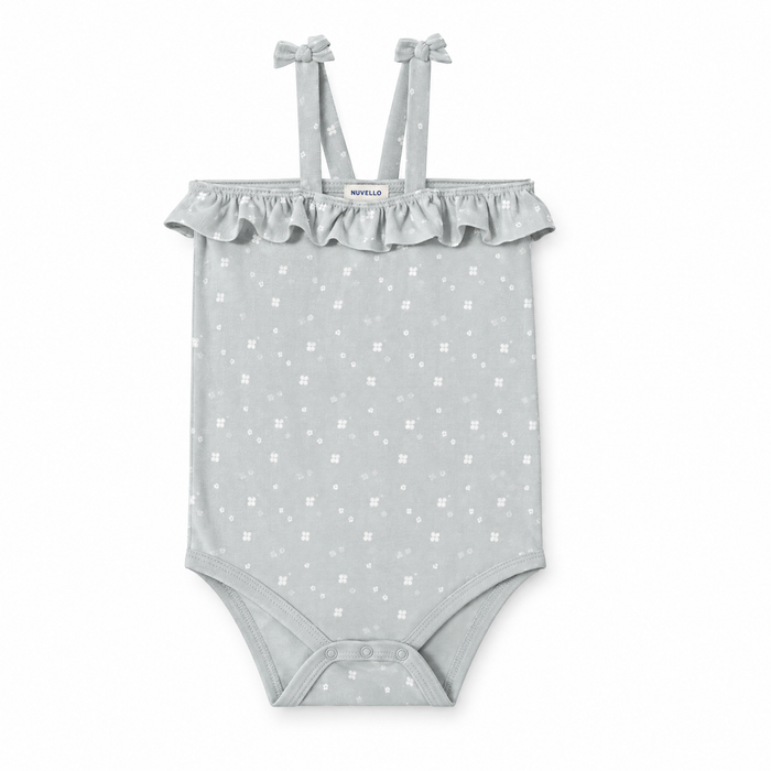Body de Tirantes Volante Bebé Niña – Estrellas Gris