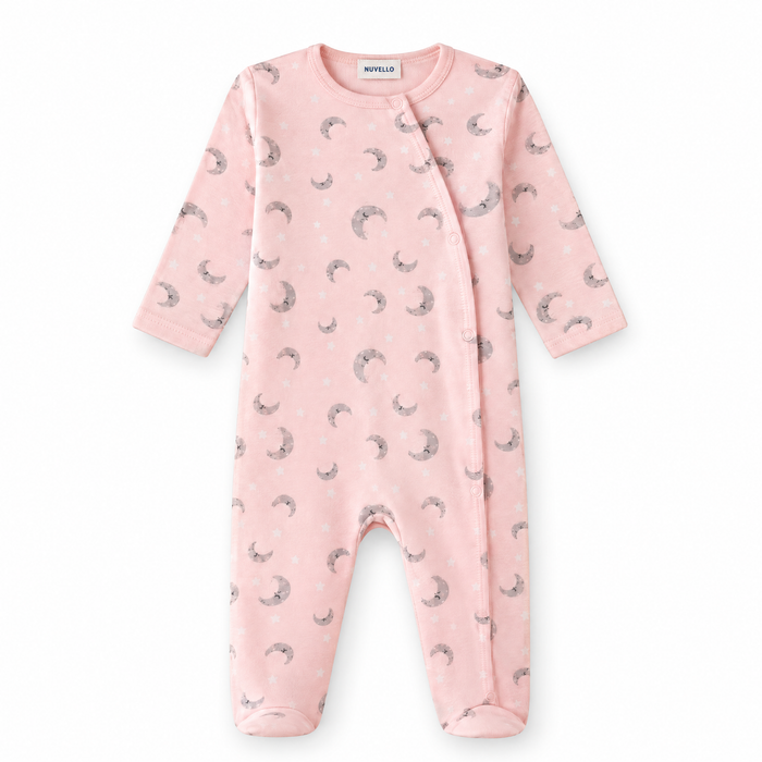 Pijama Algodón Bebé Niña – Lunas Rosa