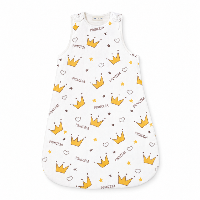 Saco de Dormir Muselina Bebé – Coronas Princesa