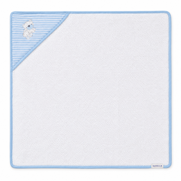 Toalla Capa de Baño Bebé – Blanco y Azul