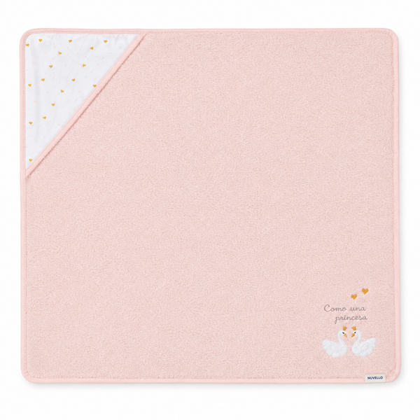 Toalla Capa de Baño Bebé – Rosa Cisnes