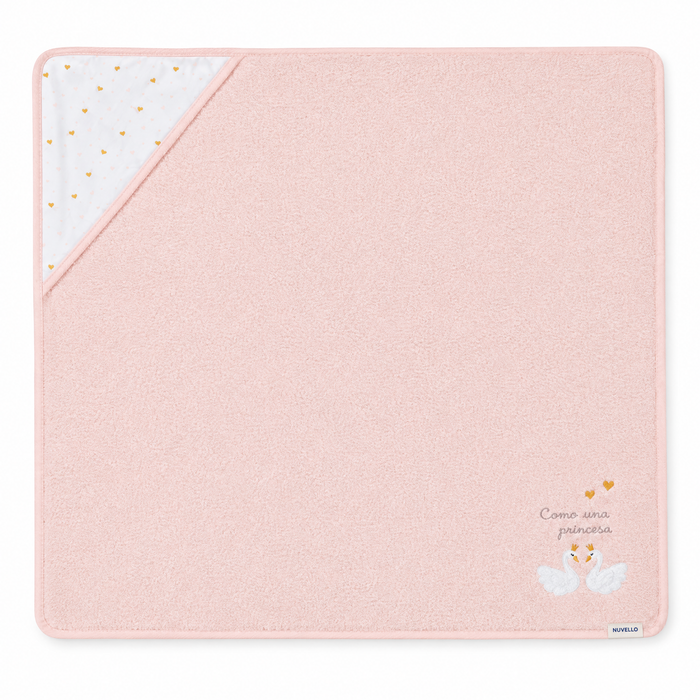 Toalla Capa de Baño Bebé – Rosa Cisnes