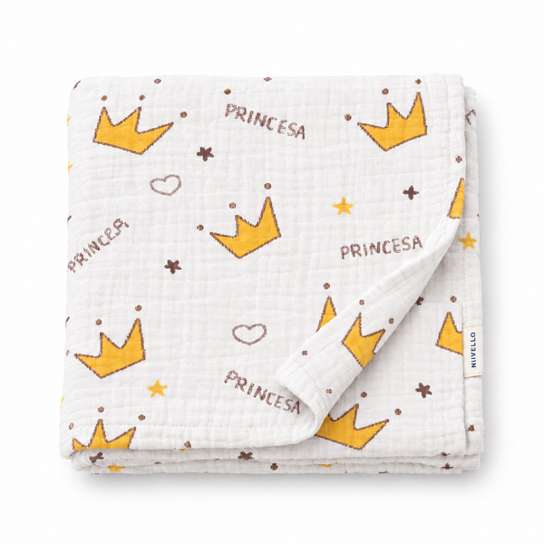 Manta Muselina Bebé – Coronas Princesa